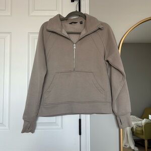 Half zip cropped sweatshirt